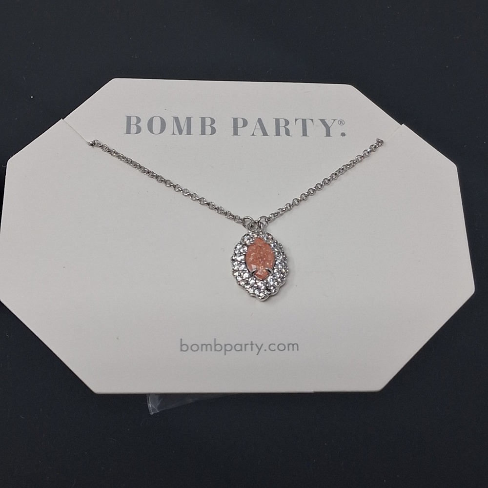 Bomb Party Sterling Club RBP4698 Carnelian Ice Crystal Sterling Silver Necklace